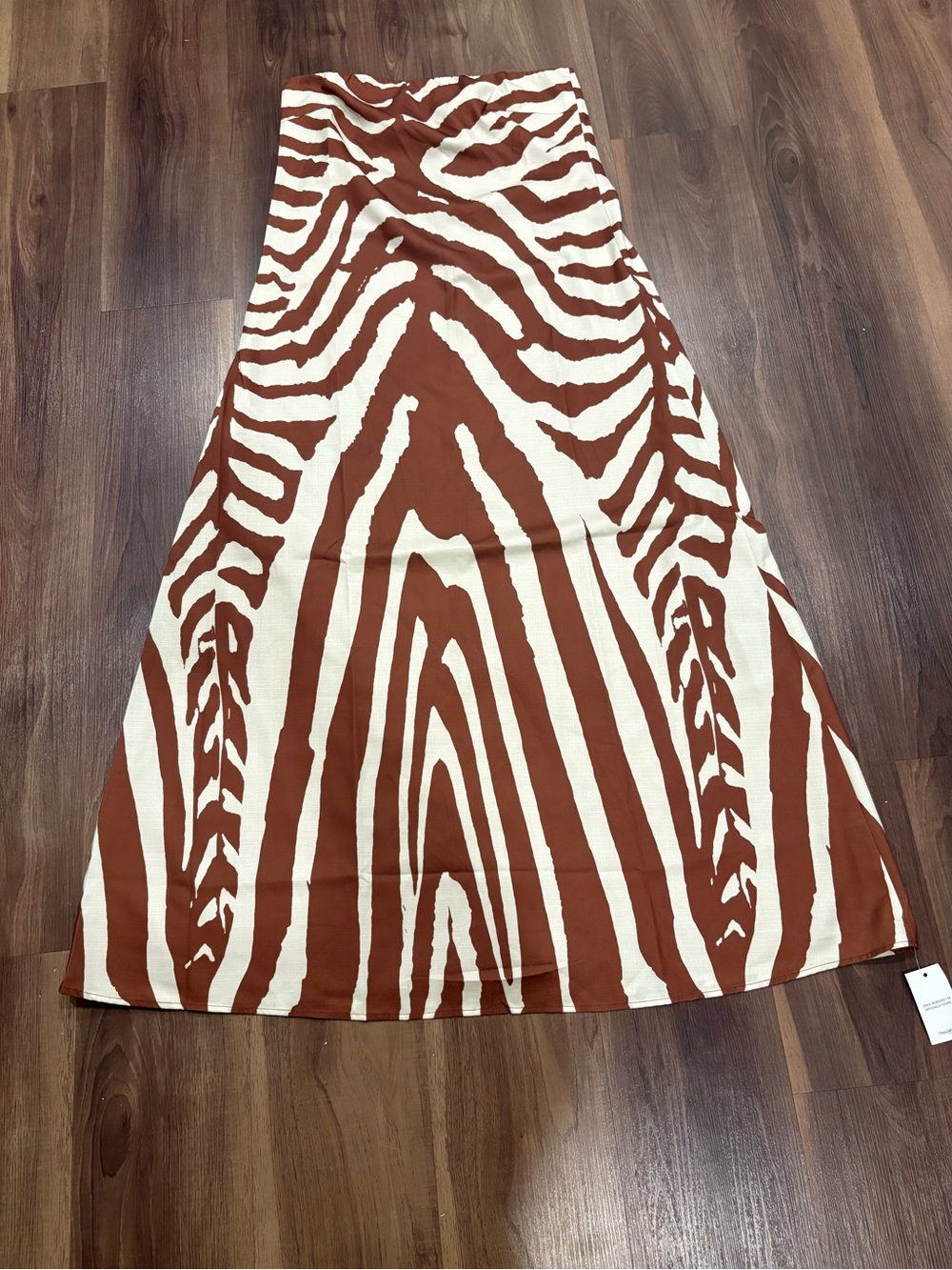 Women's Brown and Creamy sleeveless dress